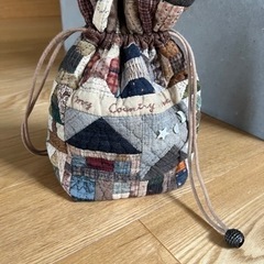 ハンドメイドパッチワーク巾着