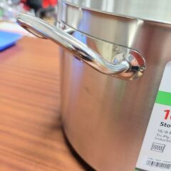 【店頭引き取り限定】新品未使用：トラモンティーナ　ストックポット15L 18-8ステンレス製　IH対応可/調理/料理道具/カレー/煮込み料理にもの画像
