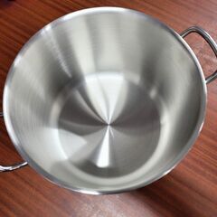 【店頭引き取り限定】新品未使用：トラモンティーナ　ストックポット15L 18-8ステンレス製　IH対応可/調理/料理道具/カレー/煮込み料理にもの画像