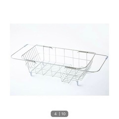【取引決定】ニトリ　ステンレス　水切りカゴ　スライド　美品の画像