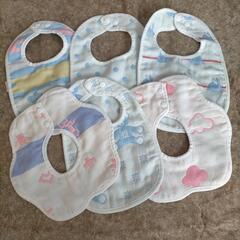 新品未使用 リバーシブルガーゼスタイ 6枚の画像