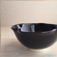 ★うつわ★油滴天目 花型盛り鉢 ボウル やきものの画像