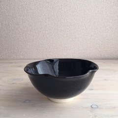 ★うつわ★油滴天目 花型盛り鉢 ボウル やきもの