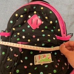 黒地水玉リュックの画像