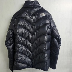 THE NORTH FACE 
ノースフェイス☆レディース　ダウンジャケット　Ｌ　ブラック　刺繍ロゴ 黒の画像