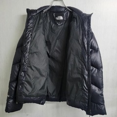 THE NORTH FACE 
ノースフェイス☆レディース　ダウンジャケット　Ｌ　ブラック　刺繍ロゴ 黒の画像