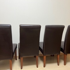 【値下げしました】【海外輸入もの】ヴィンテージの椅子(ブラウン、4脚)の画像