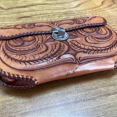 クラフト財布 オシャレ 皮 の画像