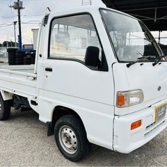 【支払総額10.8万円】4WDサンバートラック車検令和8年1月即日納車okタイベル交換済み 機関良好！激安軽トラック♩エクストラローギアの画像