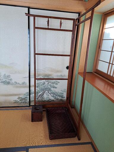 衣桁と行李　和風ごみ箱３点