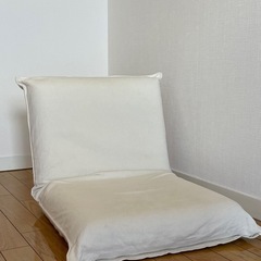 MUJI 無印良品座いす　小ソファ 洗いざらしの綿帆布　生成