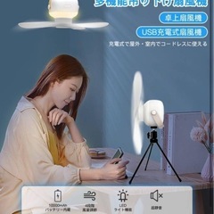 キャンプ　扇風機　サーキュレーター　ネイビーの画像