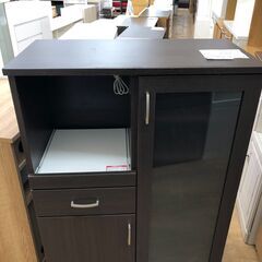 ★ジモティ割あり★ レンジ台　ダークブラウン W80×D41×H...
