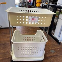 リサイクルショップどりーむ天保山店　No15207　ランドリーラック　脱衣所収納　キャスター付きの画像