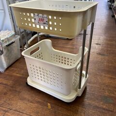 リサイクルショップどりーむ天保山店　No15207　ランドリーラック　脱衣所収納　キャスター付きの画像