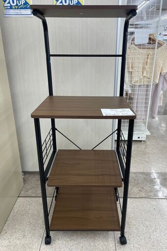 ★ジモティ割あり★  レンジ台 ナチュラル H131.5×D42×W49 クリーニング済み TJ9678