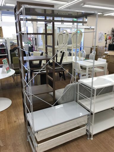 ★ジモティ割あり★ 無印良品 スチールユニットシェルフ ホワイト H175×W84×D40 クリーニング済み KJ6841