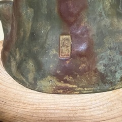 美品　鷹置物　銘ありの画像