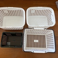 ランドリーバスケット　買い物カゴ　かご小
