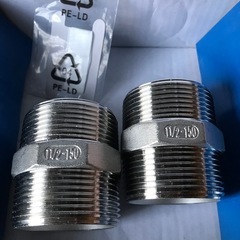 新品304ステンレス鋼ねじパイプ継手六角ニップル