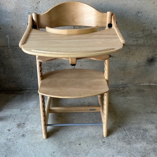 【美品】大和屋 すくすくチェアプラス テーブル付き ナチュラル