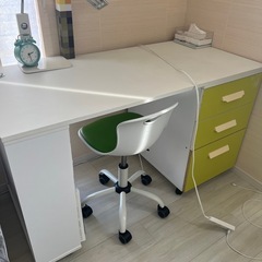 子供用学習机と回転イスセット