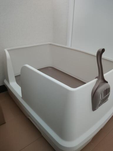 猫トイレ　ユニチャーム　デオトイレ快適ワイド　ピンクベージュ