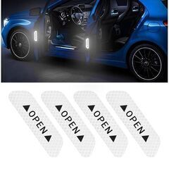 車用反射ステッカー4枚（ホワイト）