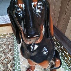 陶器製  大型犬  実物大 置物の画像