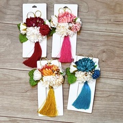 髪飾り 髪留め 着物 浴衣 和装 成人式 卒業式 七五三 花 ヘアアクセの画像