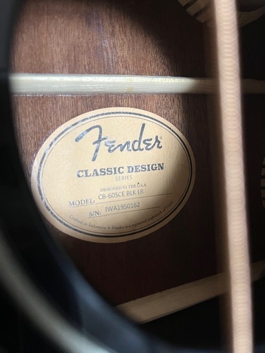 【最終値下げ】 Fender CB-60SCE アコースティックベース Black