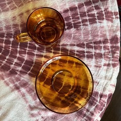 11/14最終日　カップ&ソーサー　1客　アンバー　の画像