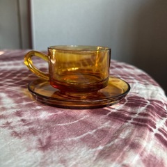 11/14最終日　カップ&ソーサー　1客　アンバー　