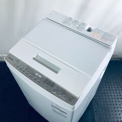 ID:sg218622 東芝 TOSHIBA 洗濯機 一人暮らし 大きめ 中古 2018年製 全自動洗濯機 8.0kg ホワイト 送風 乾燥機能付き AW-BK8D7  【リユース品：状態C】【送料無料】【設置費用無料】