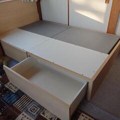 セミダブルベッド、マット付き