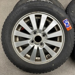スタッドレスタイヤ　純正ホイール付き４本セット　ブリヂストン　ブリザックVRX2  155/65R14 7分山の画像