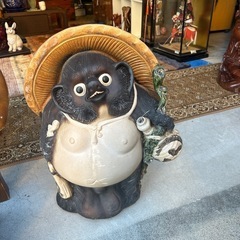 骨董品　特大サイズ　たぬき　狸　置物　信楽焼？