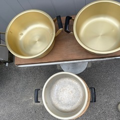 アルミ両手鍋 ３点セット/直径約26cm/アルミ鍋の画像