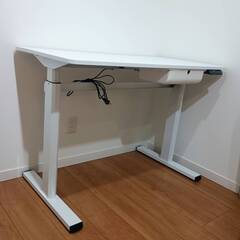 電動昇降デスク白　110*60cm　Ergomaker 