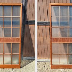 古民家　引き戸　4枚　ガラス　レトロ　中古品の画像