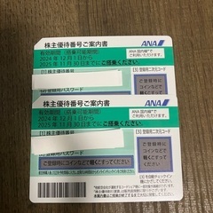 ANA株主優待2枚（2024/12/1〜2025/11/30）