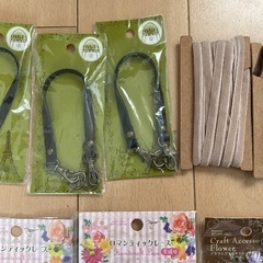 ハンドメイド　まとめ売り　ビーズ・レース・ヘアゴム・持ち手の画像