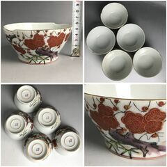 🌏🌏🌏九谷焼 まとめて23点 湯呑/酒器/徳利/お猪口 青粒 赤絵 古九谷 唐子 染付 金彩 KUTANI 色絵 唐草 和食器 在銘🌏🌏🌏の画像