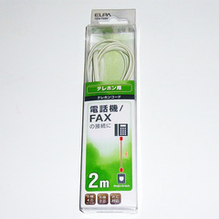 【送料無料】 ELPA エルパ テレホンコード TEW-T020 2m
