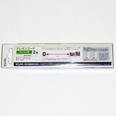 【送料無料】 ELPA エルパ テレホンコード TEW-T020 2mの画像