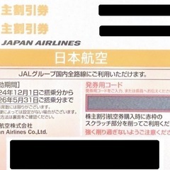 JAL 株主優待券 ２枚 有効期限 2026年05月31日 日本航空