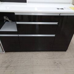 J8292 古賀家具 キッチンカウンター　高機能キッチンカウンター アリエス140 BK (参考価格73,800円) クリーニング済　【リユースのサカイ柏店】