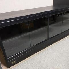 ローキャビネット　テレビ台　ガラス扉付き