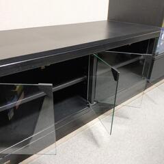 ローキャビネット　テレビ台　ガラス扉付きの画像