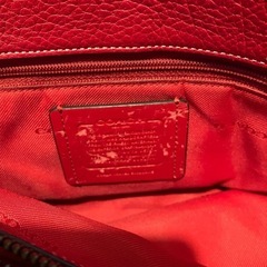 【お渡し決定】COACH 赤　レザー ショルダーバッグの画像